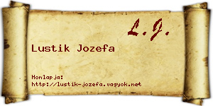 Lustik Jozefa névjegykártya